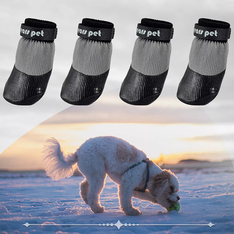 2 Paires de Chaussettes Antidérapantes et Imperméables pour Chiens