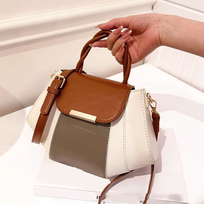 Sac à Main à Blocs de Couleurs Quotidien pour Femme