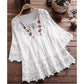 🔥Big Sale 50% OFF🔥🌸Women's Cotton Linen Loose Embroidered Top🌸