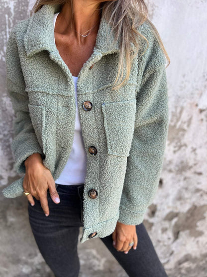 🔥2025 NEW SALES - 50% OFF🔥Women's Warm Lapel Cropped Jacket