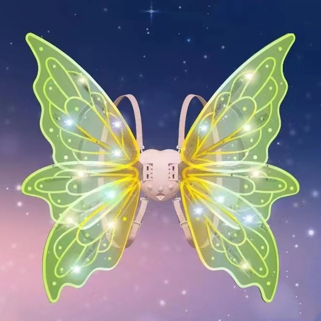 🎅Offre spéciale Noël-Ailes de fée électriques rechargeables avec lumières LED et musique