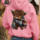 🎁Niedlicher Hoodie mit schottischem Hochlandkuhmuster und Wollfutter✈️Kaufen Sie 2, Kostenlose Lieferung