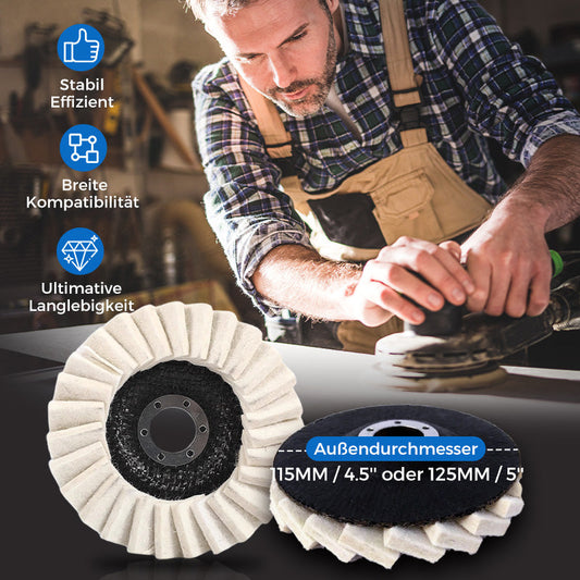 📢📢✨ Wollpolierscheibe für Winkelschchleifer – Hochglanz-Spiegelfinish! 🚀⚡