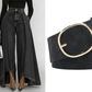 👖 Damen Hochtaillierte Weitbein-Jeans mit High-Low-Saum – moderner Look, figurschmeichelnd & vielseitig kombinierbar