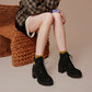 🔥【35-42】 👢✨2025 Neuheit für diesen Herbst: Stiefeletten mit dicken Absätzen und Keilabsätzen – Retro-Modell mit Schnürsenkeln für Damen