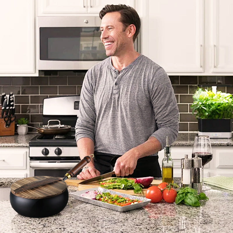 👨‍🍳😋Assurance qualité + Poêle en fer épais à revêtement non toxique 🍳🥗