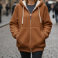 🧥 60% RABATT! ✨ Kapuzen-Fleecejacke mit Lammfellfutter - Winddicht & Wärmeisolierend für Extremes Winterwetter ❄️🛡️