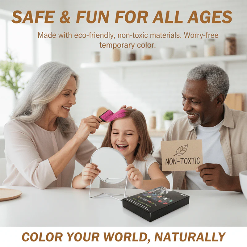 🎅Prévente de Noël - 50 % de réduction ✨Craie colorante temporaire pour cheveux - Sans cruauté