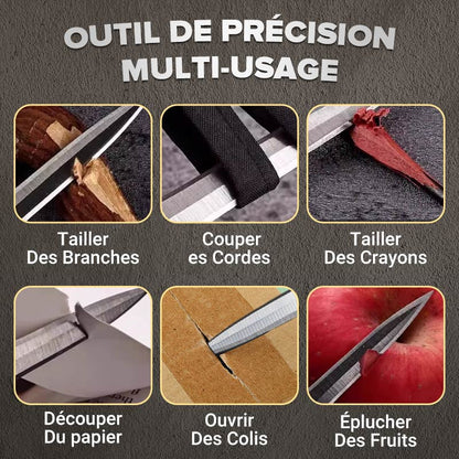 Couteau de poche portable détachable avec porte-clés