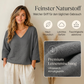 👕 Lässige Damenbluse mit V-Ausschnitt und Dreiviertelärmeln – eleganter Look, luftiger Schnitt & vielseitig – perfekt für Alltag, Büro & Freizeit