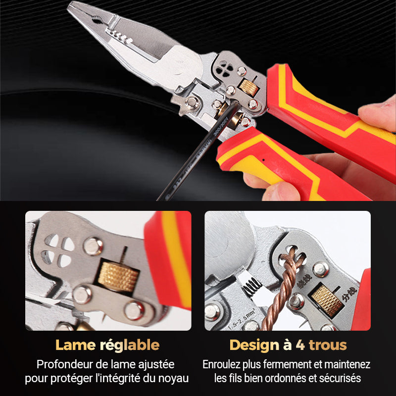 ✅Pince à Dénuder 8-en-1 avec Testeur de Tension🧰