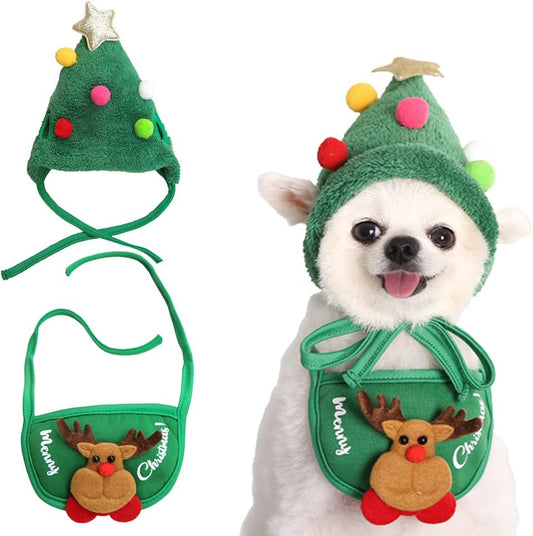 🎄Christmas Promotion 50% OFF🎅✨Adorable Christmas Tree Pom-Pom Hat🐶🐱