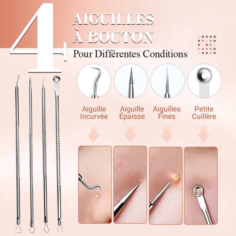 💓50 % DE RÉDUCTION💥Kit d'Outils pour l'Extraction de Points Noirs et Boutons