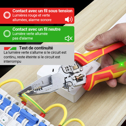 ✅Pince à Dénuder 8-en-1 avec Testeur de Tension🧰
