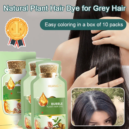 🔥2025 NEW SALES - 50% OFF🔥Pure Plant Extract For Grey Hair Color Bubble Dye🌈BUY 2 FREE 1💥