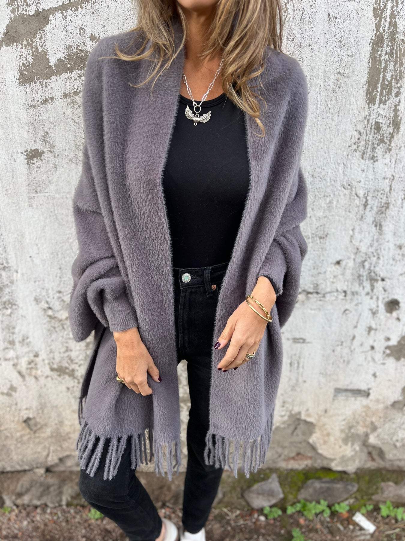 🎁 Remise limitée 49% de réduction ⏳ Manteau châle décontracté à manches longues pour femmes