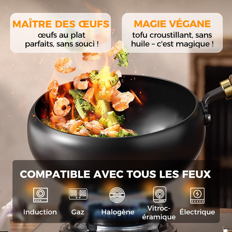 👨‍🍳😋Assurance qualité + Poêle en fer épais à revêtement non toxique 🍳🥗