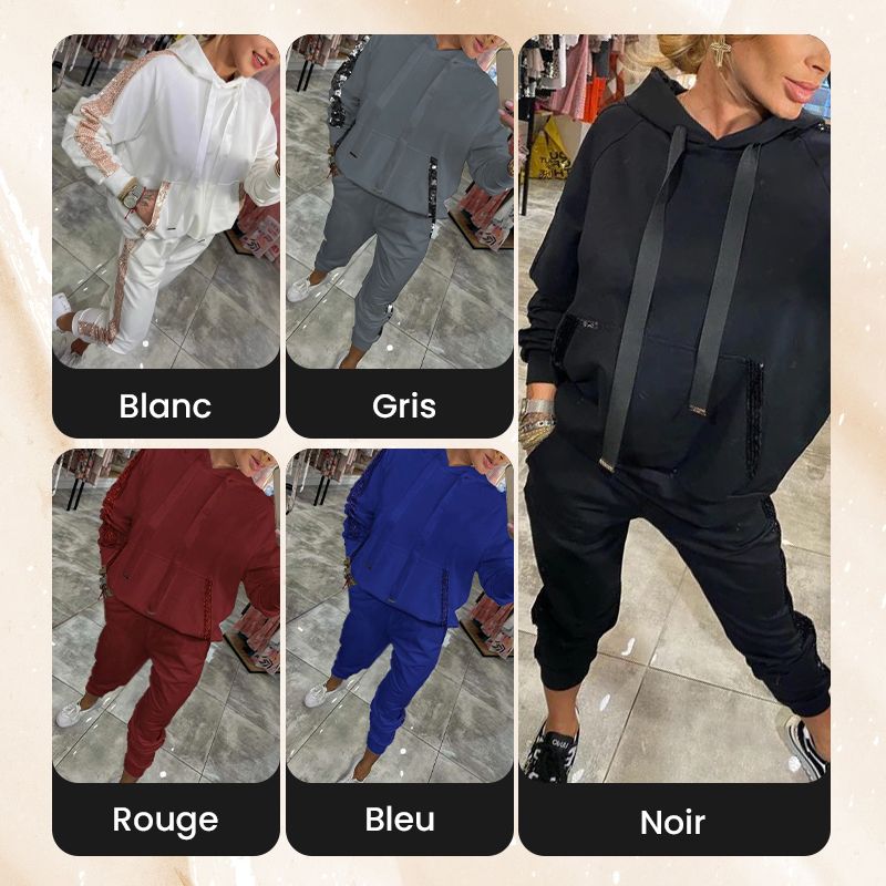 🌷Limited Time Half Price - 2-Piece Drawstring Hooded Top and Pants 💞 pour femmes