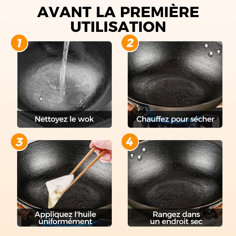 👨‍🍳😋Assurance qualité + Poêle en fer épais à revêtement non toxique 🍳🥗