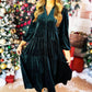 🔥Big Sale 50% OFF🔥🎄2024 Women's Christmas V Neck Velvet Dress🎁