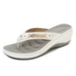🎁2025 Neues Design der offenen Form✨🩴Weich gepolsterte Damen-Flip-Flop-Sandalen