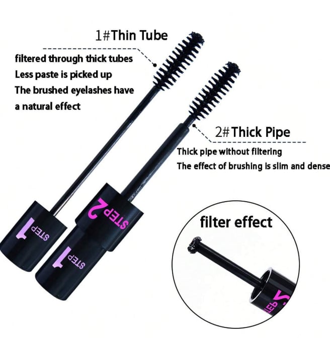 Mascara Long et Épais à Double Usage