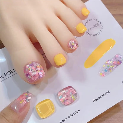 💄💅Ensemble de vernis à ongles bicolores à paillettes tendance💄💅