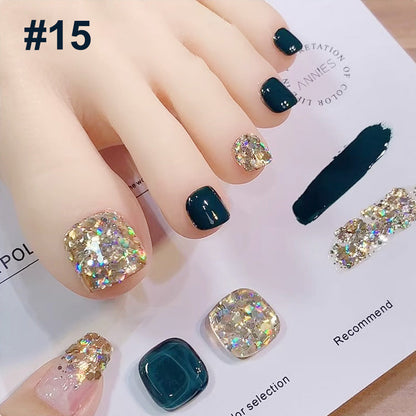 💄💅Ensemble de vernis à ongles bicolores à paillettes tendance💄💅