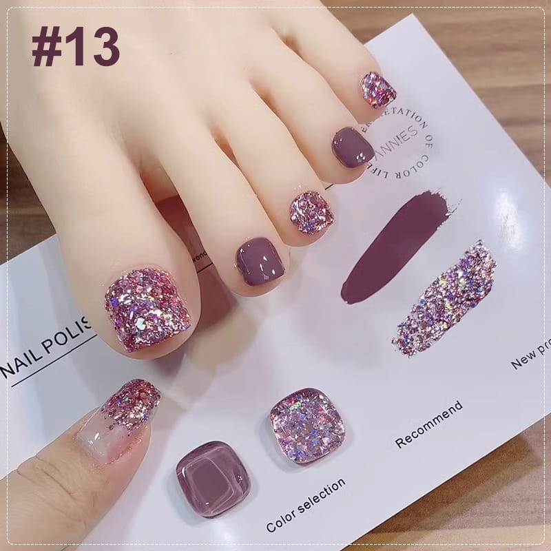 💄💅Ensemble de vernis à ongles bicolores à paillettes tendance💄💅