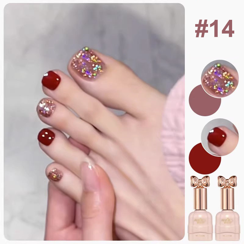 💄💅Ensemble de vernis à ongles bicolores à paillettes tendance💄💅