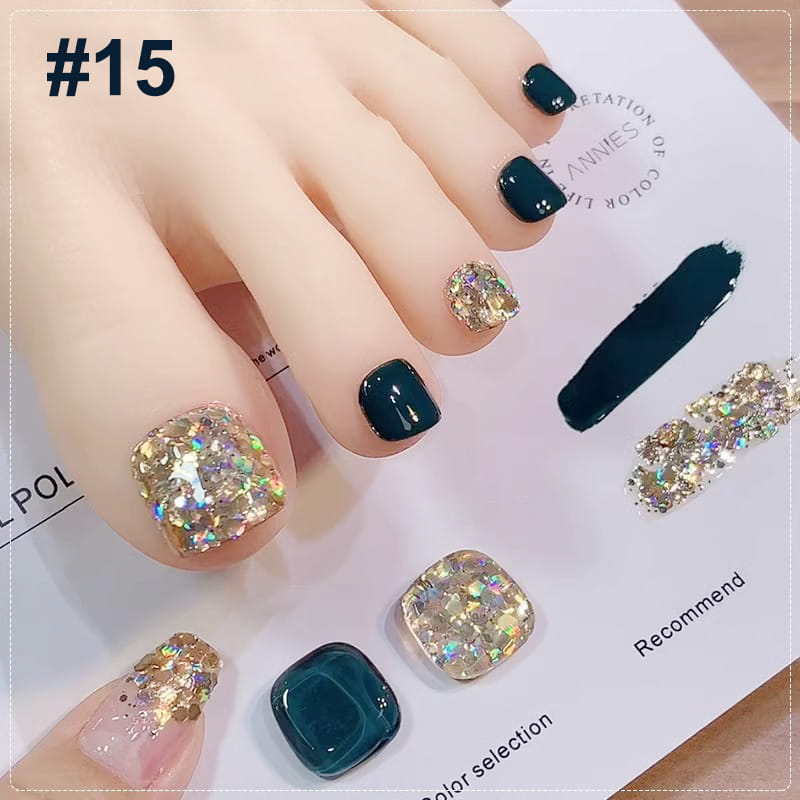 💄💅Ensemble de vernis à ongles bicolores à paillettes tendance💄💅