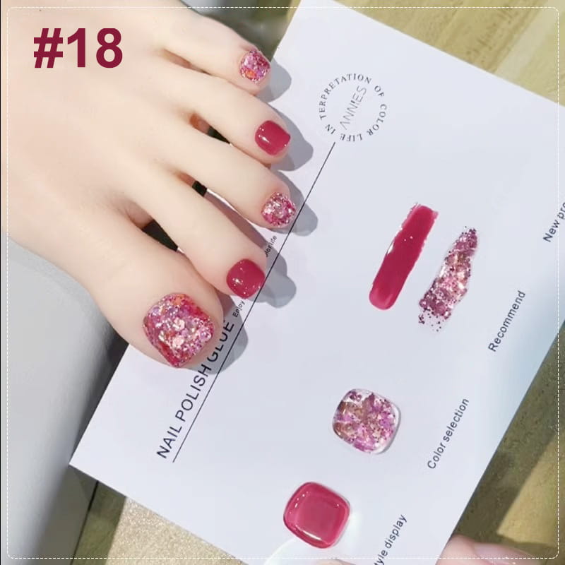 💄💅Ensemble de vernis à ongles bicolores à paillettes tendance💄💅