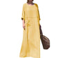 🔥2025 NEW SALES - 50% OFF🔥Casual Breathable Solid Color Round Neck Dress