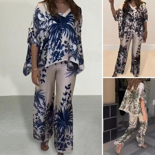 🔥2025 NEW SALES - 50% OFF🔥Women's Casual Botanical Print 2-Piece Set