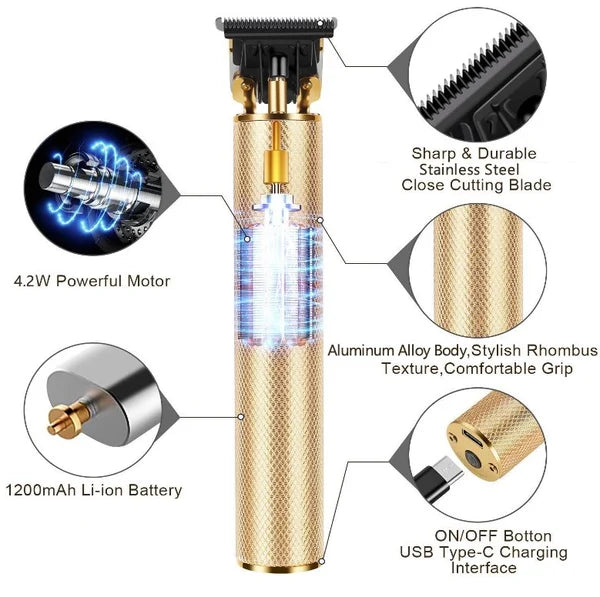 💥 -50 % Maintenant ! Tondeuse De Précision Rechargeable Et Sans Interstice 🔧💈⚡