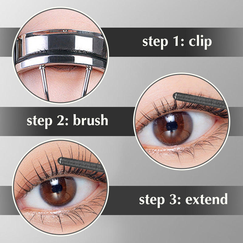 ⏳Spécial à durée limitée⏰Mascara 3D Courbé à Baguette Métallique – Résistant à l'eau & Tenue Longue💧