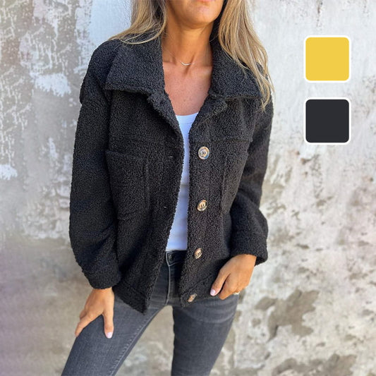 🔥2025 NEW SALES - 50% OFF🔥Women's Warm Lapel Cropped Jacket