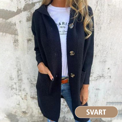 🥳Chaude vente 50% de réduction🌸Veste en tricot à boutons avec capuche pour femmes