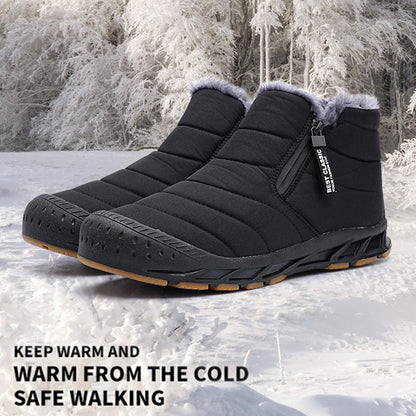 Bottes de neige chaudes et imperméables pour l'extérieur, avec doublure en fourrure synthétique pour l'hiver