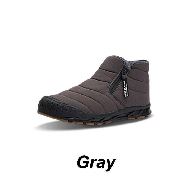 Bottes de neige chaudes et imperméables pour l'extérieur, avec doublure en fourrure synthétique pour l'hiver