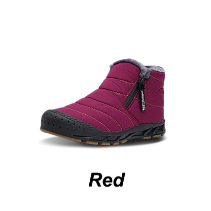 Bottes de neige chaudes et imperméables pour l'extérieur, avec doublure en fourrure synthétique pour l'hiver