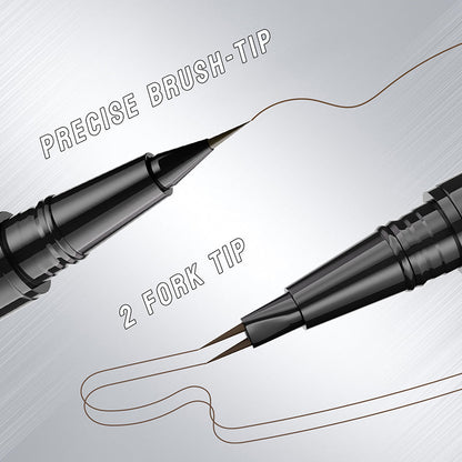 Crayon à Sourcils Liquide 2 en 1 -- Imperméable et Résistant à La Transpiration