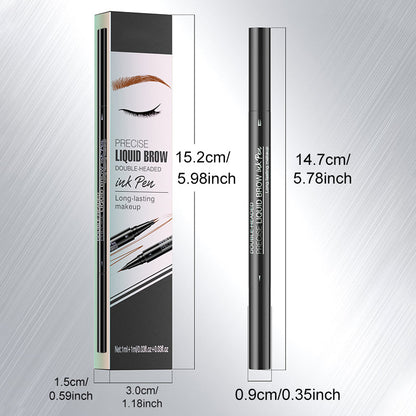 Crayon à Sourcils Liquide 2 en 1 -- Imperméable et Résistant à La Transpiration