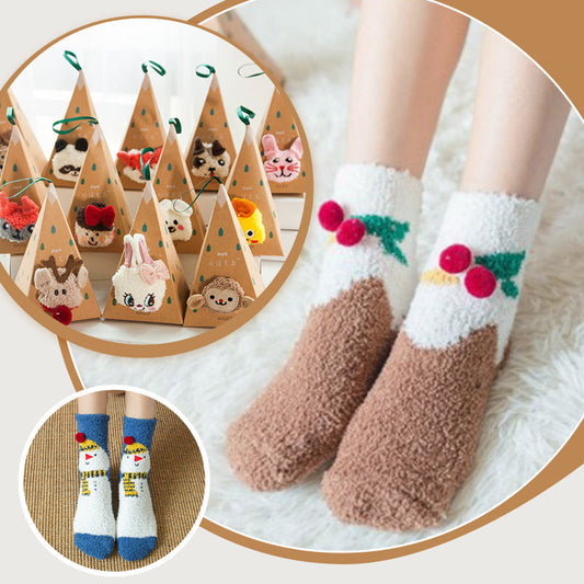 🎄Christmas Promotion 50% OFF🎅✨Christmas Cute Cartoon Wool Socks(Multiple styles for your favorite people🎁)