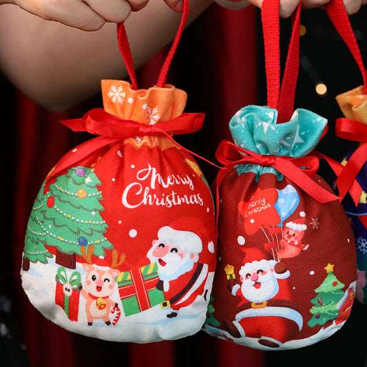 🎄Christmas Promotion 50% OFF🎅✨Christmas Drawstring Apple Candy Gift Bag🎁