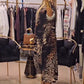 🔥Big Sale 50% OFF🔥V-neck Leopard Print Loose Print Autumn Dress