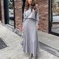 🔥Big Sale 50% OFF🔥Women's Round-Neck Top ＆ Pleated Skirt 2-Piece Set