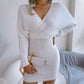 🔥Big Sale 50% OFF🔥Sexy Knit Mini Dress with Batwing Long Sleeves