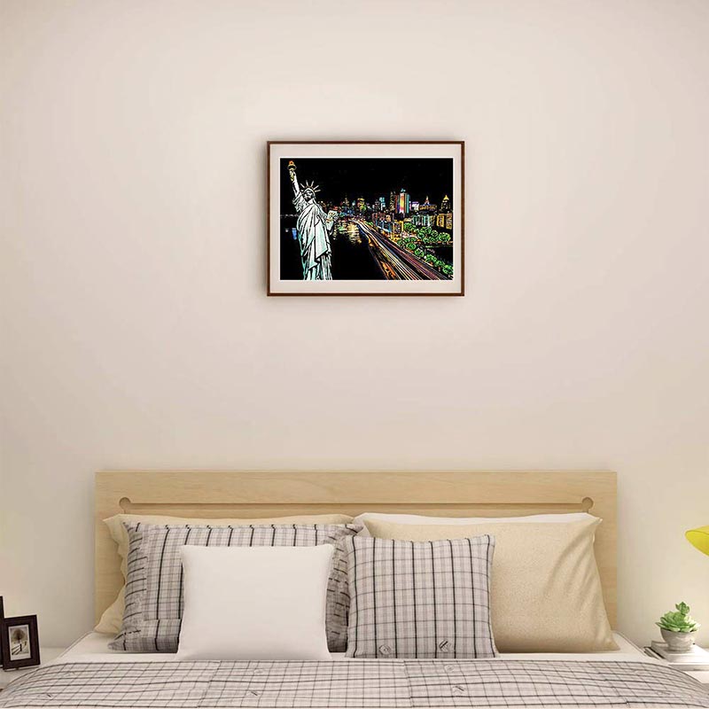 🔥Offre à durée limitée-Ensemble de 4 Tableaux à Gratter Créatifs avec Outil