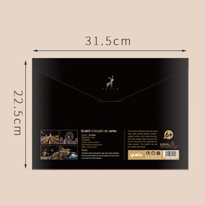 🔥Offre à durée limitée-Ensemble de 4 Tableaux à Gratter Créatifs avec Outil